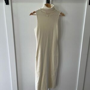 NEVER WORN Timing Cream Sleeveless Midi Dress